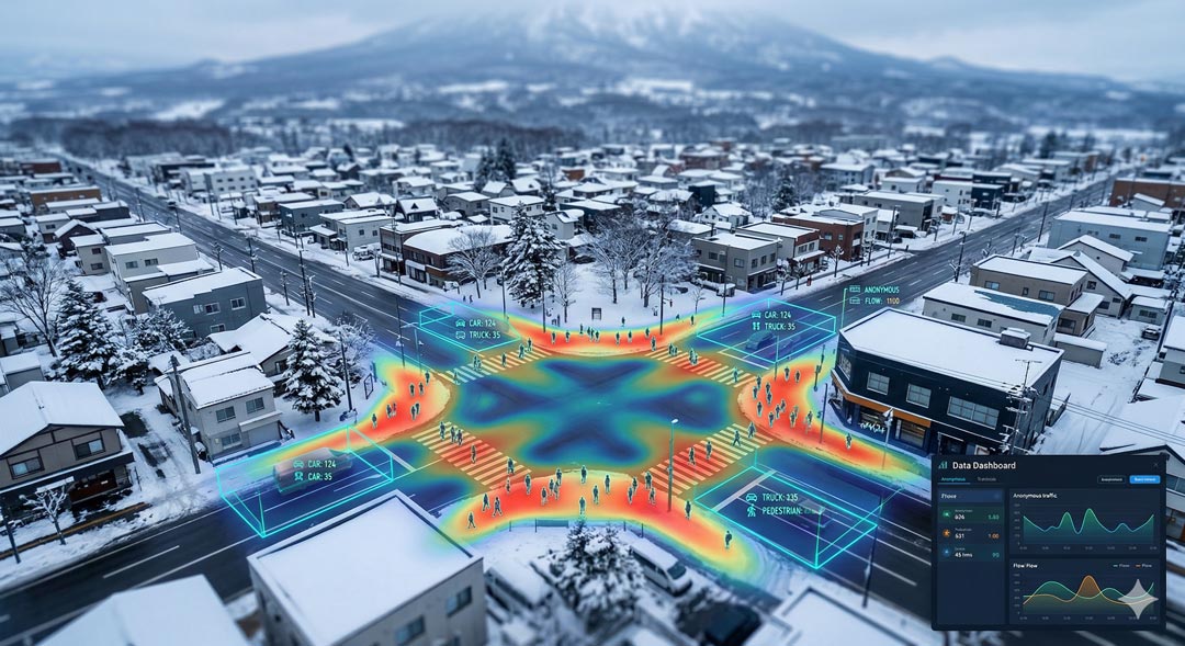 AIカメラを利用した人流・車両数調査